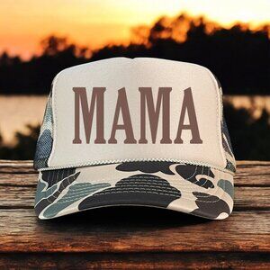 MAMA Classic Tan Camo Foam Women's Trucker Hat